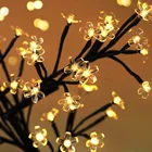 Home Tree Desk Home Christmas Decor DIY Adjustable 48L Warm White LED Cherry Blossom Flower Branch Tree Table Light