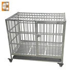 Stainless steel material pet dog cage with plastic tray