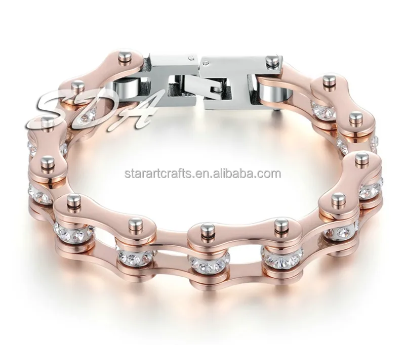 DIY Hot Ladies Chain Fashion Crystal Stainless Steel Bracelet,Fashion 18K Rose Gold Biker Motor Bracelet Jewelry, N/a
DIY Hot Ladies Chain Fashion Crystal Stainless Steel Bracelet,Fashion 18K Rose Gold Biker Motor Bracelet Jewelry, N/a