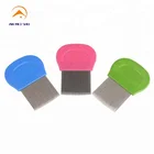 plastic anti nit free head lice comb metal grooved teeth