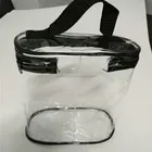 Clear Vinyl Bags With Handles Makeup Set PVC Zipper Bag
