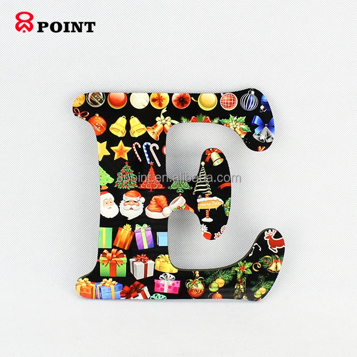sublimation MDF white wooden letter for Christmas decoration