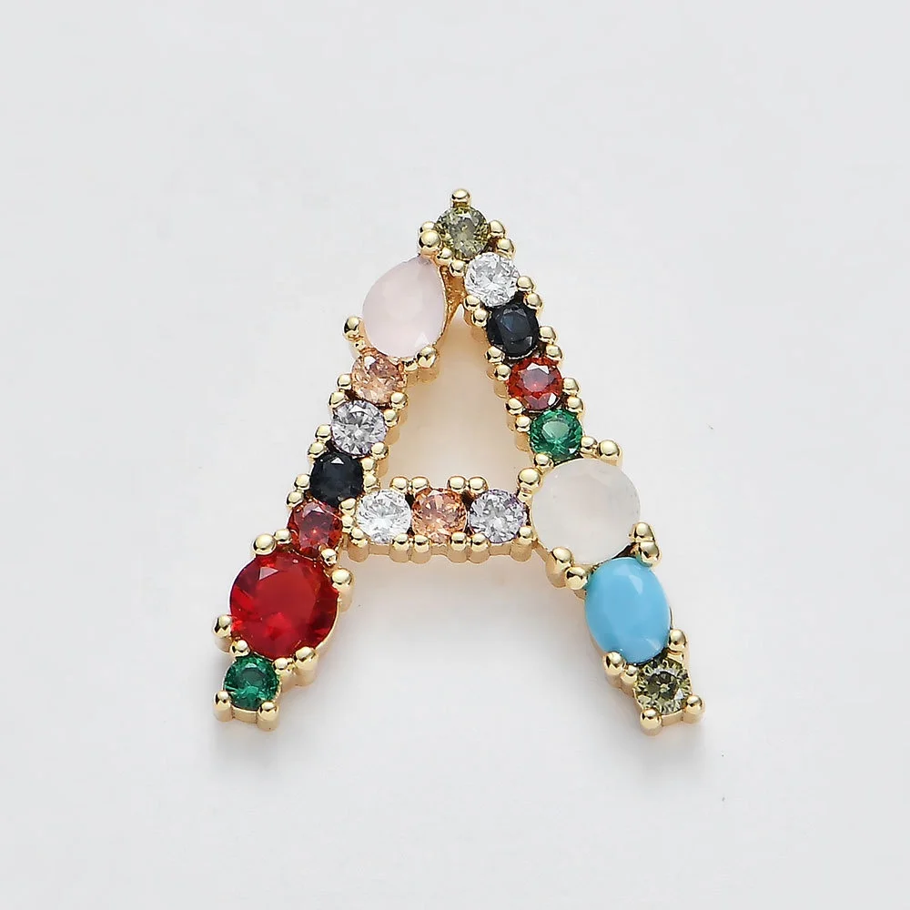 Wholesale multicolor CZ letter charm beads ,fashion initial jewelry pendant,micro pave CZ pendant charm
Wholesale multicolor CZ letter charm beads ,fashion initial jewelry pendant,micro pave CZ pendant charm