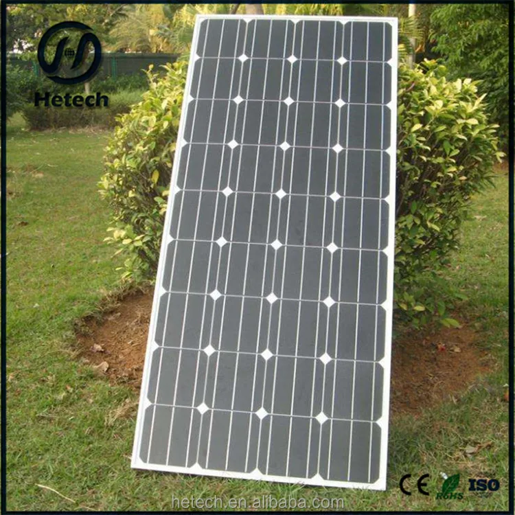 Black color 12v 150w mono solar panels for home