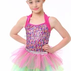 2017 New !! MBQ862 child colorful beatiful cute lyrical dress stage ballet costumes