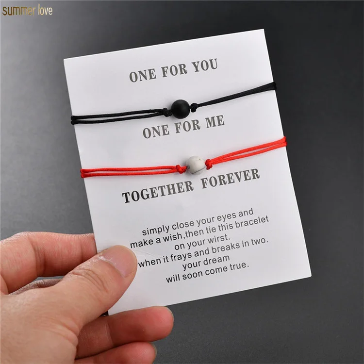 2pcs/set Matte Lucky Natural Stone Bead Bracelet Red String Braiding Couple Rope Bracelets Jewelry with Card for Men Women, Colorful
2pcs/set Matte Lucky Natural Stone Bead Bracelet Red String Braiding Couple Rope Bracelets Jewelry with Card for Men Women, Colorful