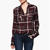 Cost effective women latest designs rayon plaid blouse