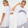 Chicago plus size women T shirt grey