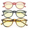 Hot sales fashion retro plastic strength powers blue light blocking anti blue ray protection glasses from harm