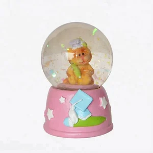 wholesale custom resin souvenir glass dome water snowball cat