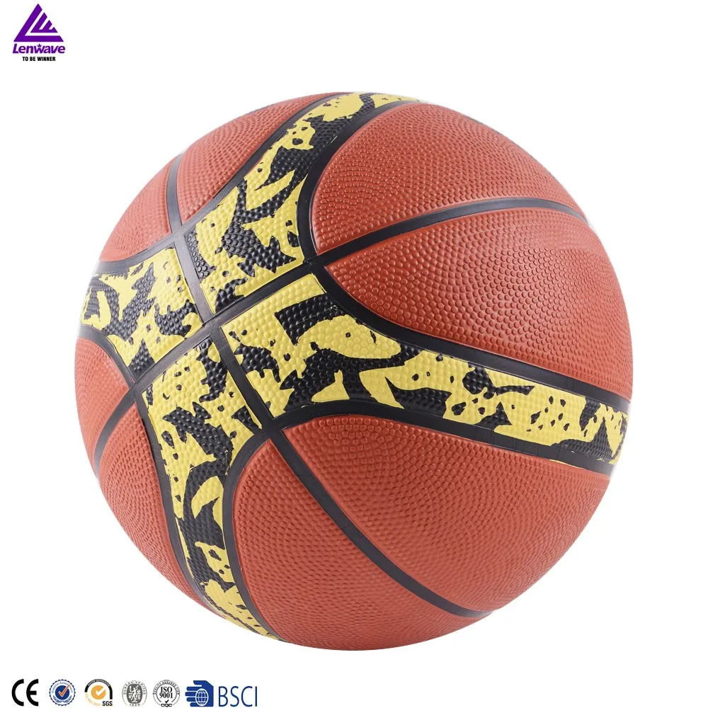 Lenwave Factory Custom Printing Your Own Colorful Rubber Basketball Ball Buy Rubber Basketball