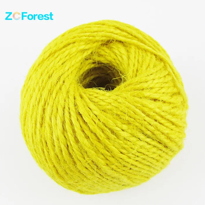 100M/Roll 1.5mm Thick Jute Rope Hemp String Crafts Natural Jute Twine Cord Yellow Hemp Twine Crafts DIY Manual Hemp Cord Ball