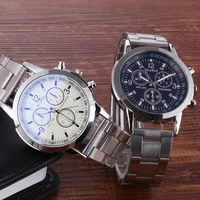 Fashionable men blue watch three - eye stainless steel men's watch business gift watch spot
Fashionable men blue watch three - eye stainless steel men's watch business gift watch spot
