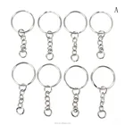 Wholesale 25mm 1inch Split Ring Keychain Key Fob Connector 4 Link Chain Key ring Silver 55mm Long