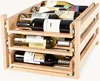 New arrival classical attique rustic wood furniture adjustable wooden drawer Sliding wine rack for wine storage rack