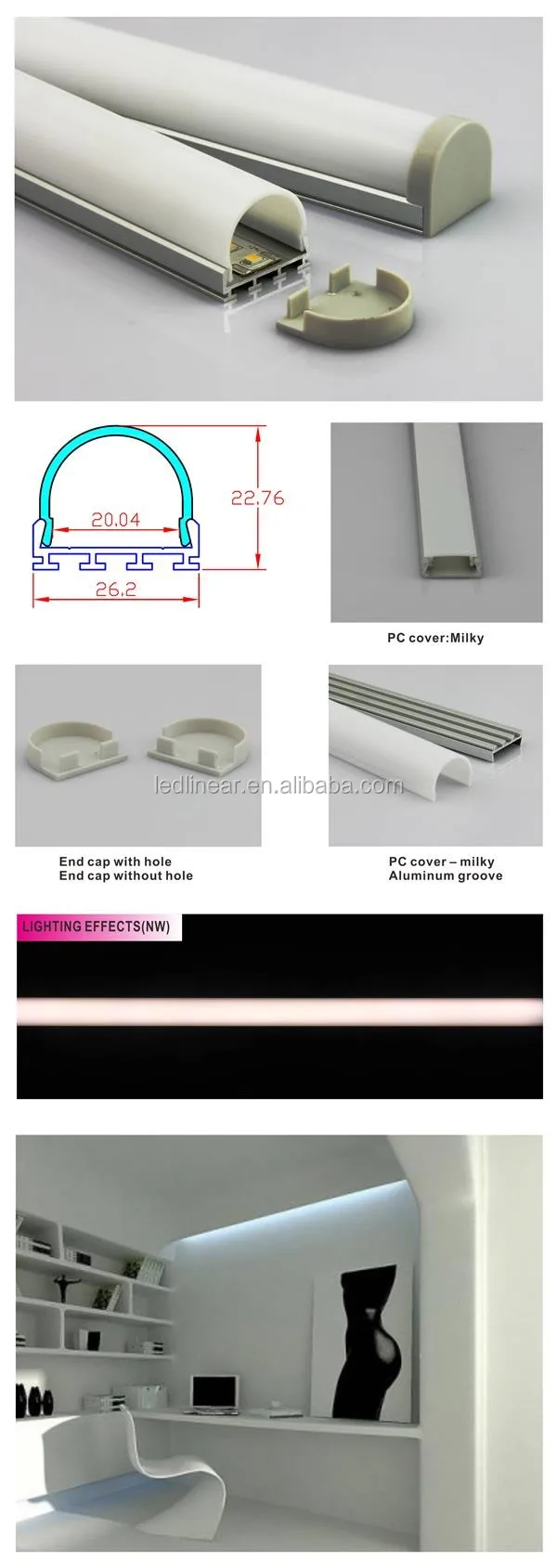 Ledアルミプロファイル用屋内と屋外照明仕入れ・メーカー・工場