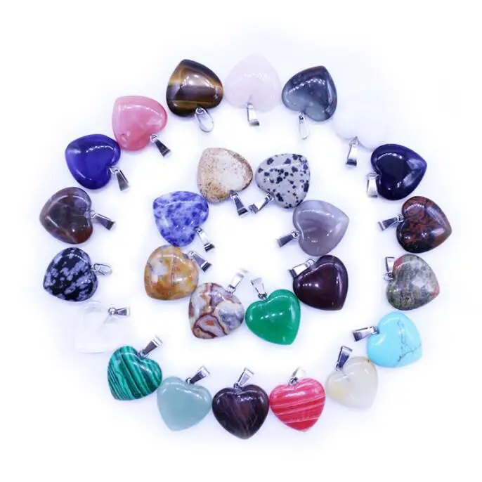 2 cm Natural Crystal Heart stone Pendants crystal Quartz pendants Heart Shape Necklace, Multi color available
2 cm Natural Crystal Heart stone Pendants crystal Quartz pendants Heart Shape Necklace, Multi color available