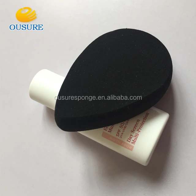 super cool black color oval shape body makeup blender sponge