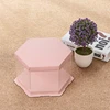 Clear plastic PET hexagon gift boxes cake packing box for wedding