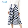 Plaid Stripe Casual 100 Cotton Long Skirts For Women
