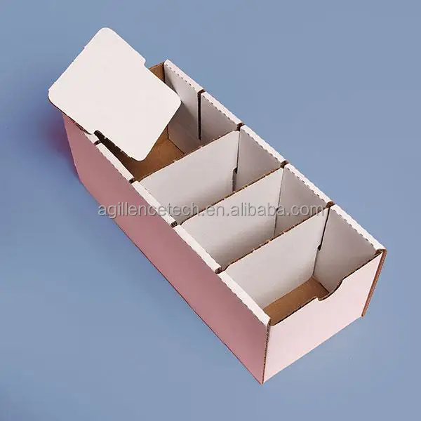 2015 white paper open top parts corrugated cardboard bin boxes
