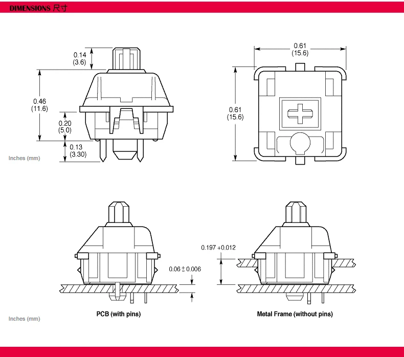 8 chiếc Ban Đầu Switch Cherry MX Cơ Công Tắc Bạc MX Nâu Xanh Đỏ Công