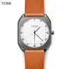 The factory hot sell new design brands TOMI fashion leather strap luxury mens Japanese movement OEM watch wholesale