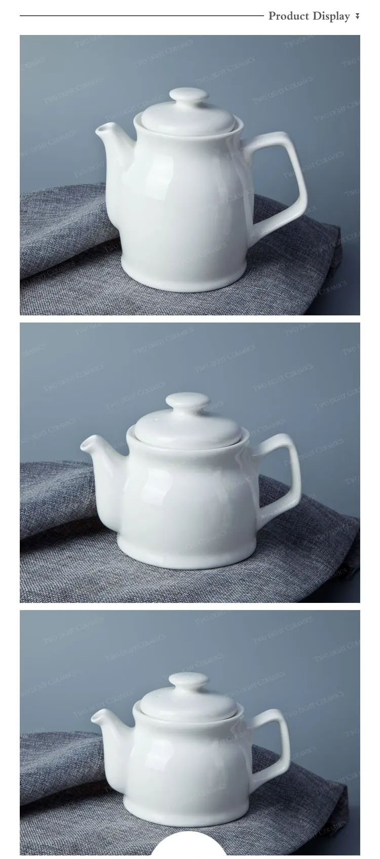 Catering banquet wedding for sale Chinese style plain white porcelain teapot