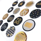 Factory OEM Epoxy Sticker, Clear Epoxy Resin Stickers transparent sticker label for Mixed round pattern