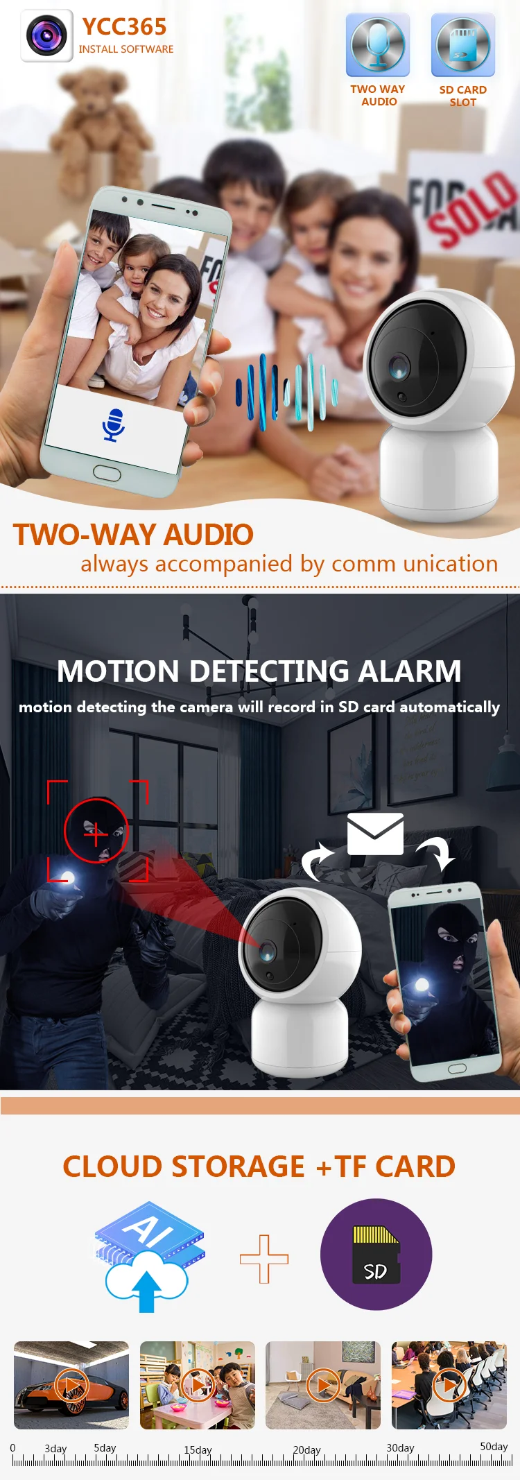 wifi 2p2 wireless 2mp ip camera