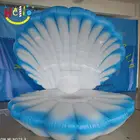 party wedding stage decoration customized giant LED inflatable stage shell seashell with led light