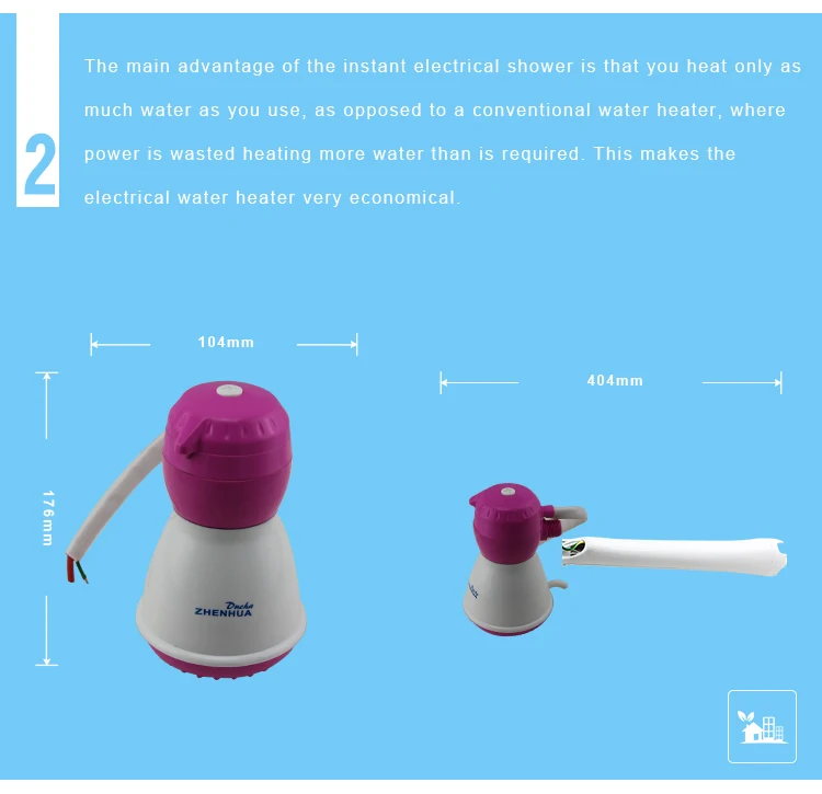 Reasonable Price Electric Hot Water Heater plastic hand shower