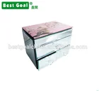 Flip Glass Box with 3 drawers Simple display box Mirror jewelry boxes