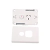 Online products Slimline white 250V 10A single power point with extra switch Clipol