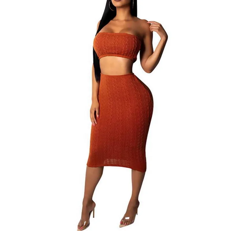 High Quality Sexy Bandage Bodycon Knit Two Piece Set Women Dress Sleeveless Wrapped Chest Vest Party Skirt, As picture
High Quality Sexy Bandage Bodycon Knit Two Piece Set Women Dress Sleeveless Wrapped Chest Vest Party Skirt, As picture