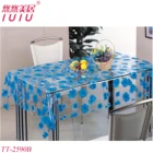 Cosmos Flower Print Transparent PVC Table Cloth Clear Plastic Tablecloth