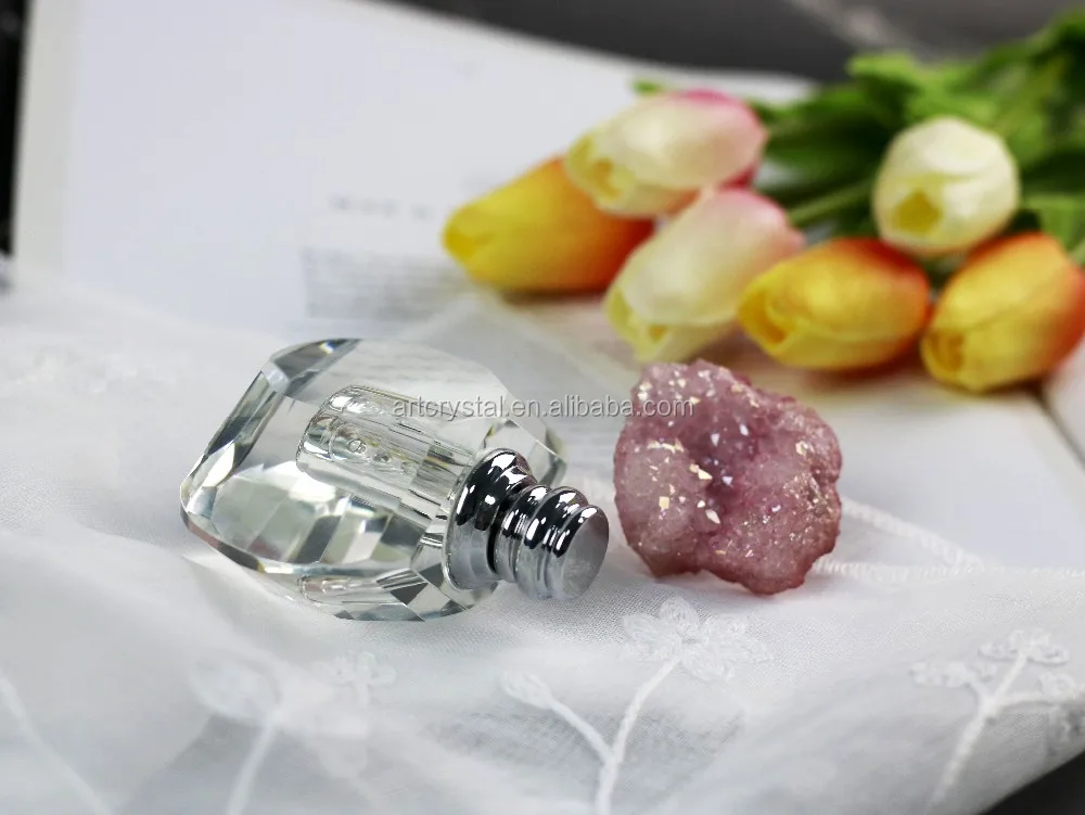 vintage clear empty colorful cloud mini crystal perfume bottle