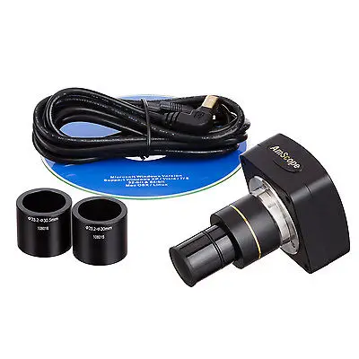 AmScope supplies 3.5X-180X Trinocular Stereo Microscope with a Fluorescent Ring Light + 14MP Camera Phone repair equipment welding helmets