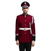 Bordeaux red design security guard uniform, marching band uniform