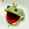 alibaba custom plush gold mouth frog billfold wallet with crown