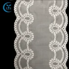China manufacturer african white lace trimming border for wedding dress