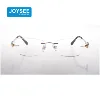 Joysee 2019 Latest Super Light Titanium Optical Frames With Wooden Temples For Women Trendy Custom Logo