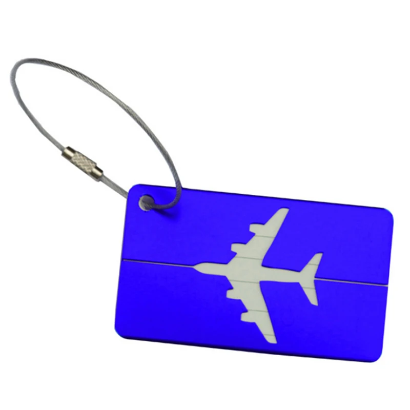 luggage tag blue