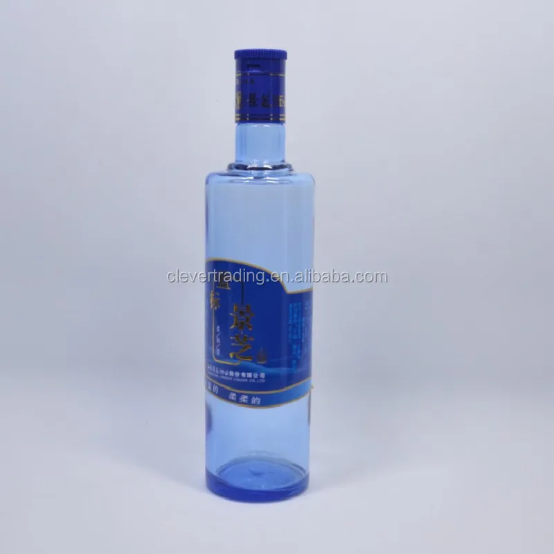 250ml Blue Glass Wine Bottle/liquor Bottle/spirits Bottle Buy Glass