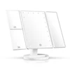 New Tri fold Led Lighted Hollywood Vanity Makeup Beauty Cosmetic Touch Screen Makeup Mirror With Light