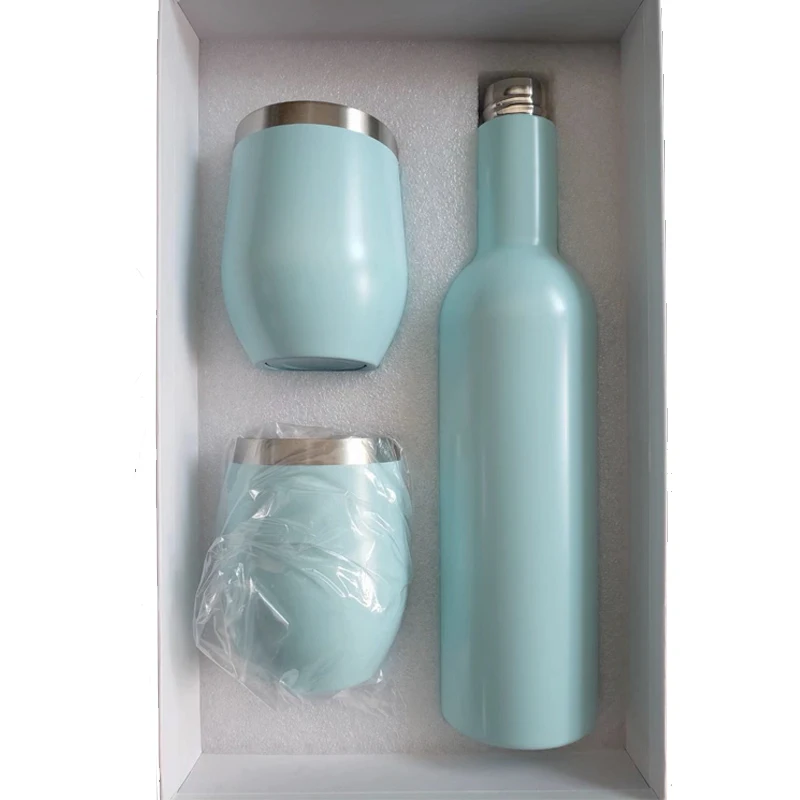 12oz/25oz double wall vacuum insulated stainless steel wine bottle set for gift, Pantone number
12oz/25oz double wall vacuum insulated stainless steel wine bottle set for gift, Pantone number