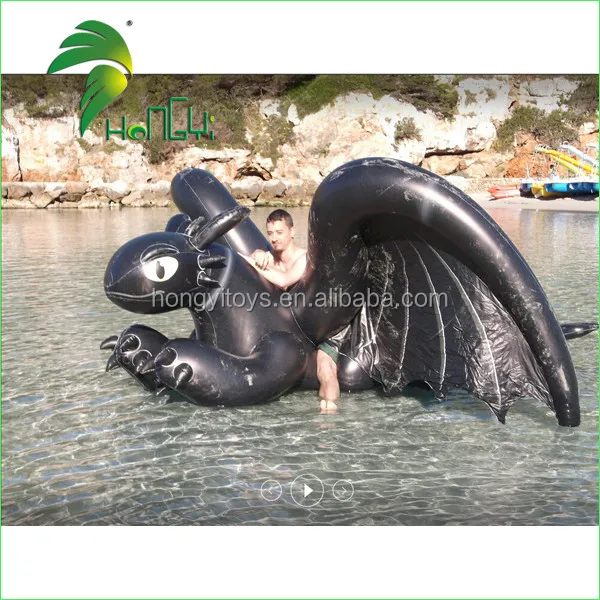 inflatable black toothless dragon (3)