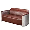 Industrial leather sofa KTV bar aluminum leather sofa