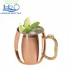 Barrel Shaped Copper Plating Coffee Mugs,500ml High Quality Stainless Steel Coffee Cup Travel Tumbler,Christmas Design Gift Mugs