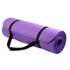 Yoga Mat Fitness Exsercize Mat Travel Gym Workout Non Slip Pilates Mat with Carrier Strap Eco No Toxic for Men and Women TPE